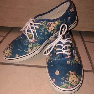 Vans floral women low top sneakers